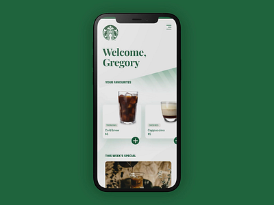 Starbucks App Refresh adobexd app branding coffee design challenge mobile starbucks ui ui ux ux