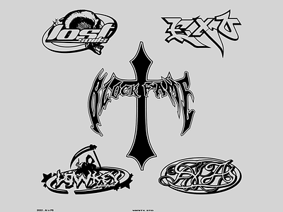 Dark Logo Portfolio branding clothing design design graphic design logo logo design y2k logo