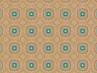 Orange, Green and Yellow Watercolor Textured Repeating Pattern