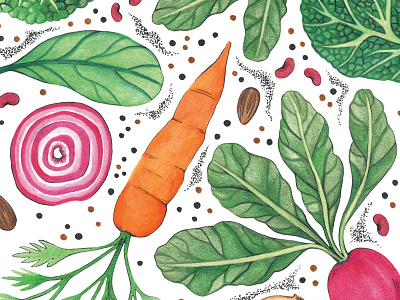 Veggie Illustrations illustration pattern vegetables veggie art