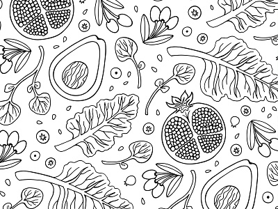 Coloring Pages black and white drawing food illustration illustration ink pattern design print design