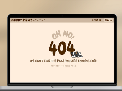 Muddy Paws 404 Page