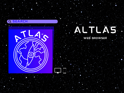 ATLAS Web Browser Icon design graphic design logo website
