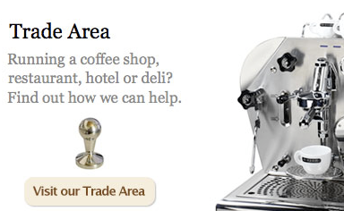 Part of Coffee site homepage