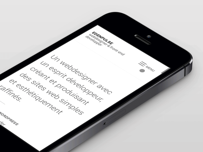 Nice edenpulse's responsive menu animation menu responsive portfolio black white web css3 jquery