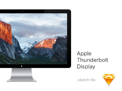 Thunderbolt Display Mockup - Sketch apple display freebie mockup sketch thunderbolt vector