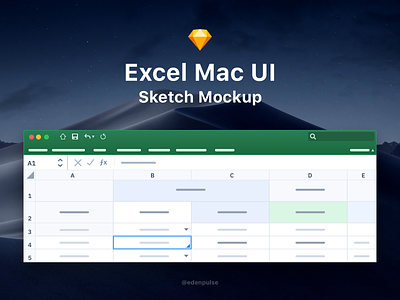 Excel UI Mockup - Sketch