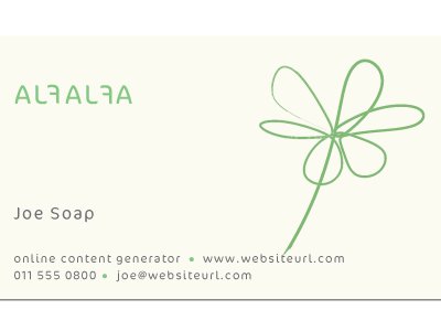 Business Card business card floral logo organic