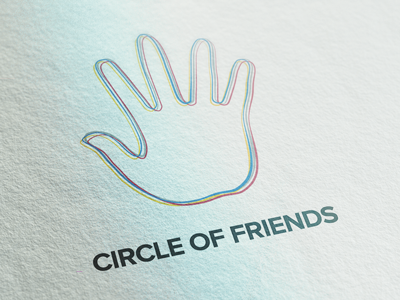 Cirlce 8 circle friends hand organic rainbow