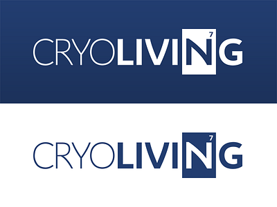 CryoLiving logo design cryotherapy logo nitrogen