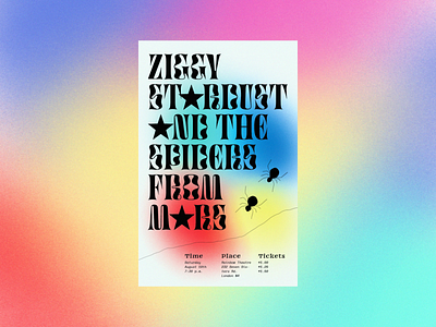 Ziggy Stardust Concert Poster design illustration poster typography vector