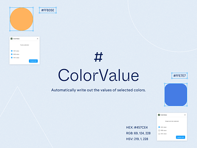 ColorValue for Figma branding color design design system figma graphic design illustration minimal plugin styleguide typography ui ux vector