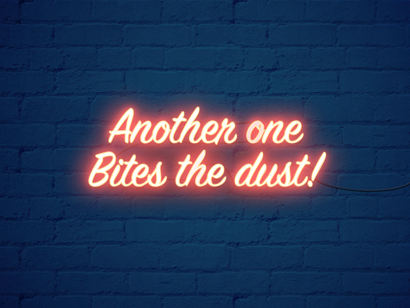 Another one bites the dust color design motion typography