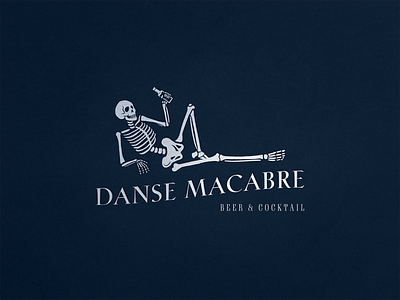 Danse Macabre - Beer & Cocktail art brand design brand identity branding coaster coaster design design illustration logo typography