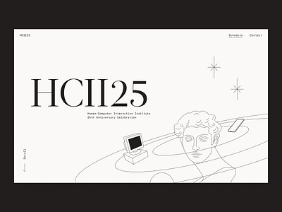 HCI Institute 25th Anniversary branding design flat graphic design illustration illustrator minimal typography ui ux vector web website