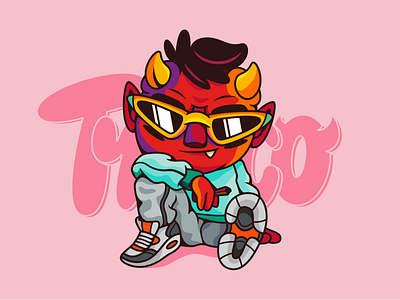 Tyco© character design colors design flat flow icon illustration illustrator lettering palette style swag type typography vector
