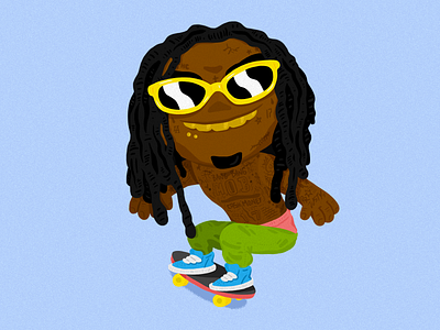 Lil Wayne bling character character design culture design flat hiphop illustration illustrator lilwayne rap rapper swag thug thug life