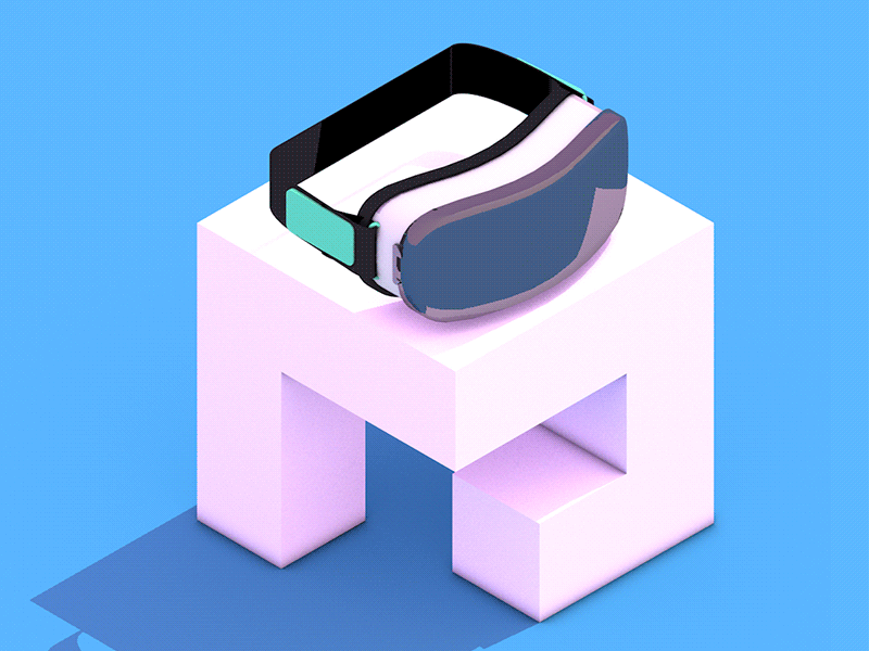 Virtual Reality Headset - Gifographic element 3d animation business cinema 4d future gif infographic motion graphic tech technology virtual reality vr headset