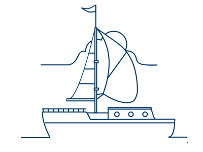 Sailing Boat - Retirement after effects animation business gif illustrator linear motion graphic simple