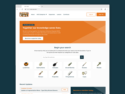 CAT-UXO Website design development figma responsive design typography ui ux vector website