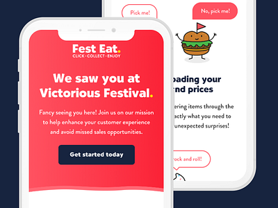 Fest Eat - Landing Page app branding design figma icon illustration responsive design typography ui ux vector web website