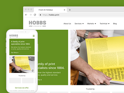 Hobbs - Website Concept design development figma hero section responsive design ui ux web website