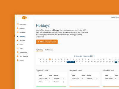 LoopHR - Holidays calendar calendar ui design figma holidays hr responsive design schedule software typography ui ux web webapp