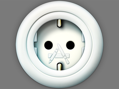 Jack app icon illustration osx plug power socket vector