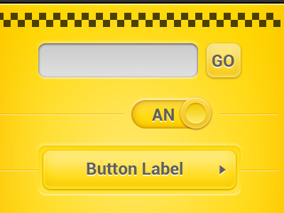 Taxi Interface button buttons interface ios taxi toggle ui