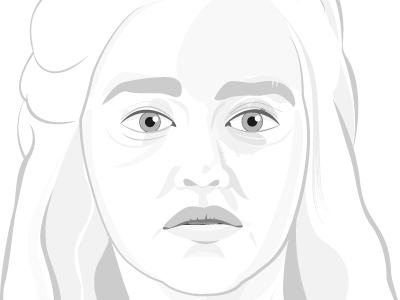 Daenerys Stormborn wip daenerys dany greyscale illustration illustrator thrones vector