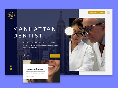 Manhattan Dentist branding dental care landing page logo ux ui website