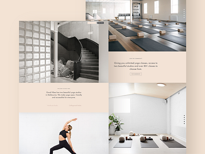 Yoga Web Design graphic design melbourne ui ui design web development website design