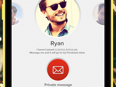 Travel App Group flat ios7 iphone message mobile profile travel ui