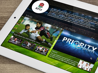 RFU - rugby iPad app app ios ipad sports ui ux video