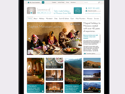 Luxury travel website landing page ipad luxury travel ui ux website