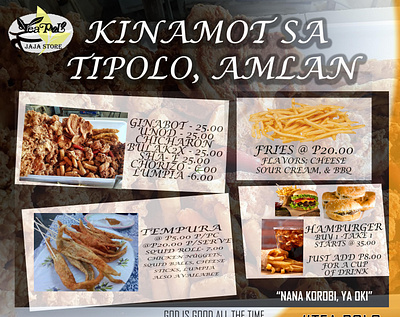 Banner for our Snack and Kinamot Food Cart branding design graphic design logo