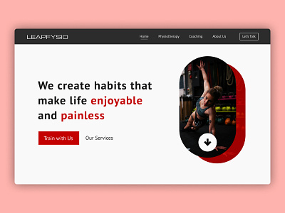 Leapfysio / Fitness Ux & Ui Project branding fitness graphic design gym healthy ui ux webflow website
