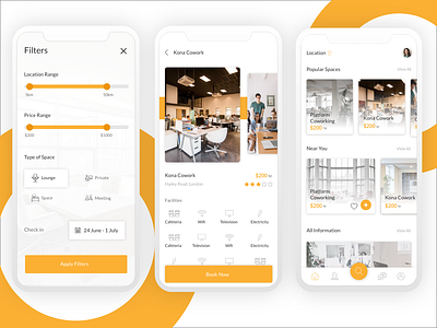 Yoota Coworking App adobe xd animation app art brand branding clean design flat icon illustration ios minimal mobile onboarding ui sketch app typography ui ux web