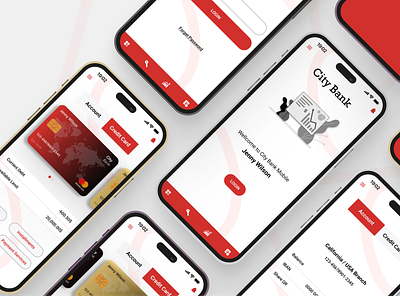 City Bank app bank design graphic design ui ux