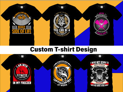 Custom T-shirt Design custom customtshirts cycle t shirt design fishingshirt graphic design hunting illustration motorcycle t shirt t shirt design trucker vector