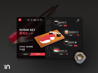 Sushi Set - red version app creativity design logo ui ux web webdesign website