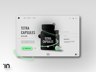 Tetra Capsules - Light version app creativity design logo ui ux webdesign