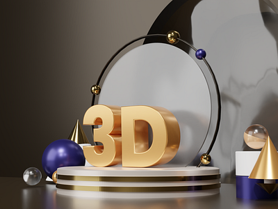 3D Text design - right view