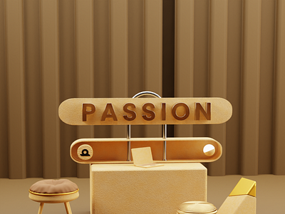 PASSION LED US HERE! 3d design 3d text 3d typography abstract arts ankhara studios blender minimal designs