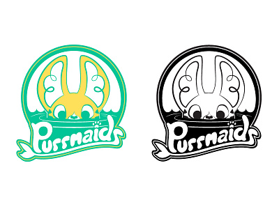 Purrmaids logo design