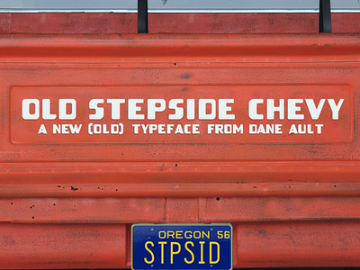 Old Stepside Chevy Font Preview