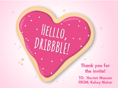 Dribbble Debut Cookie - Kelsey Maton