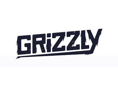 Grizzly custom fur grizzly lettering logo logotype sports typography