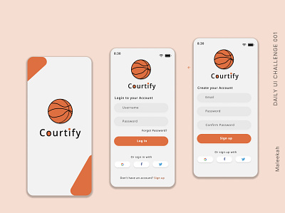 Daily UI #001 Signup page dailyui design login mobileapp mobileappui signup ui ux