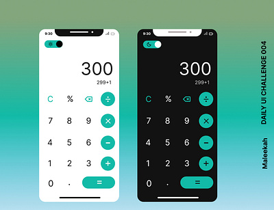 DailyUI #004- Calculator calculatordesign dailyui design mobileappui ui uidesign